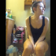 My stomach was not really agreeing with me. I take a wet, splattering shit, wipe me ass, and then shit some more diarrhea. You can see the mess in the toilet as it flushes down. Presented in 720P vertical HD format. Over a minute.